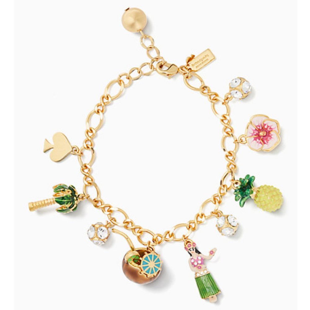 NEW Kate Spade How Charming Hawaii Charm Bracelet
